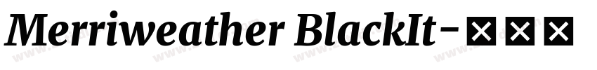 Merriweather BlackIt字体转换